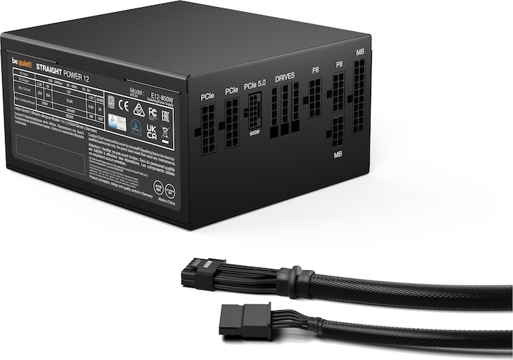 Actual product image be quiet! Power supply Straight Power 12 850W 80+ Platinum Mod. (850 W)