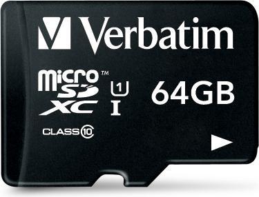 Verbatim Tablet U1 Microsdhc/Sdxc Card (64 GB, microSDHC, U1, UHS-I)