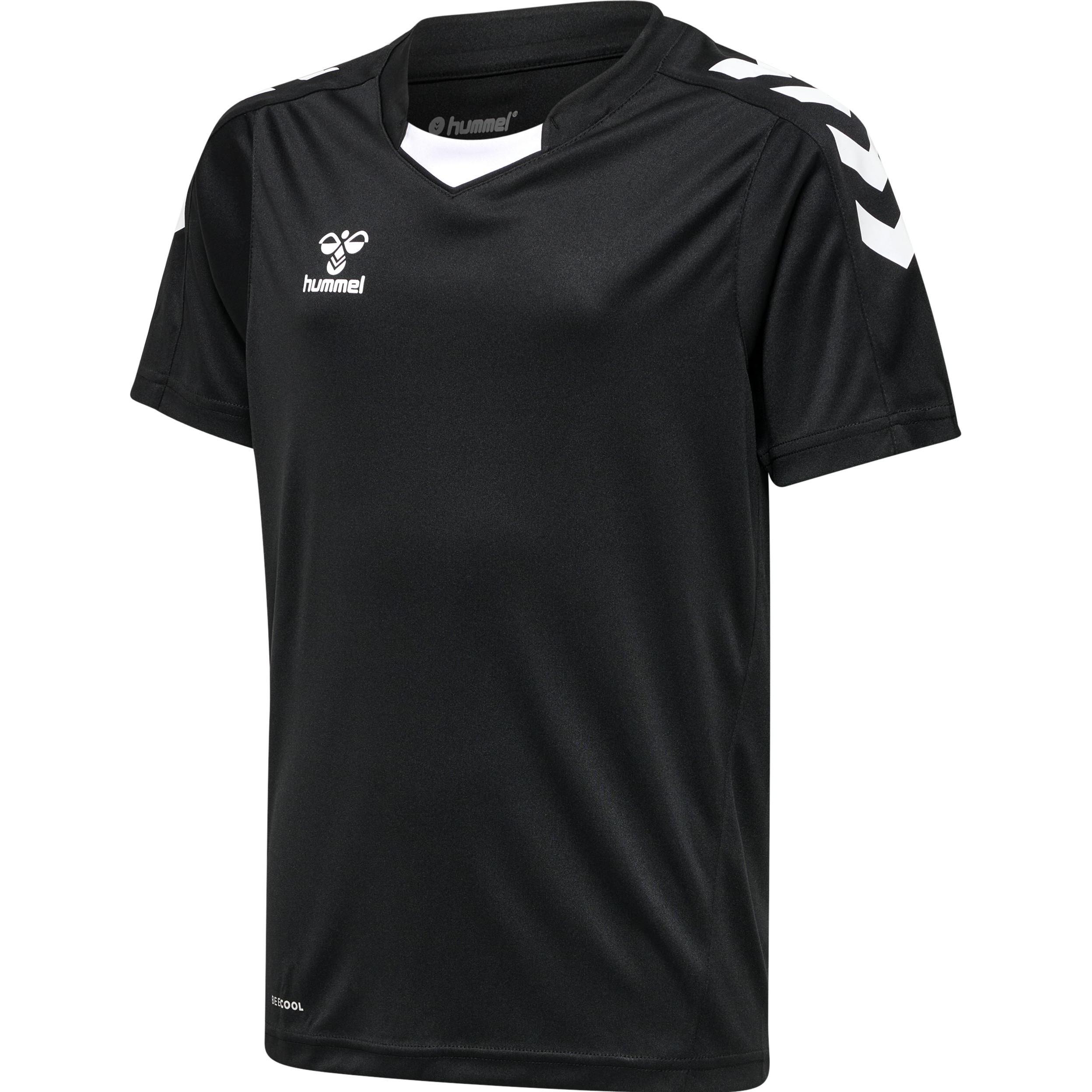 hummel, Unisex, Sportshirt, Core Xk Poly Jersey S/S Kids (164), Schwarz, 164