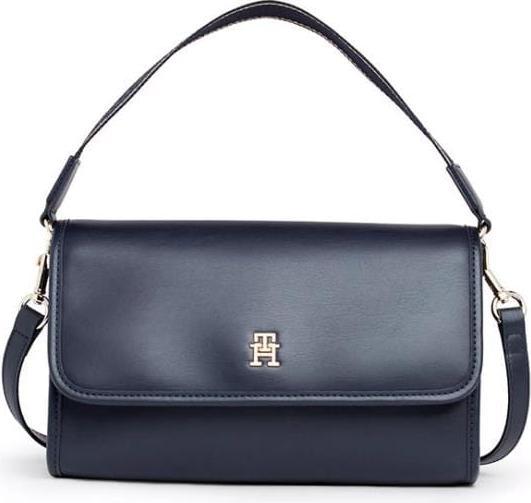 Tommy Hilfiger Handtasche Monotype Flap - Marineblau