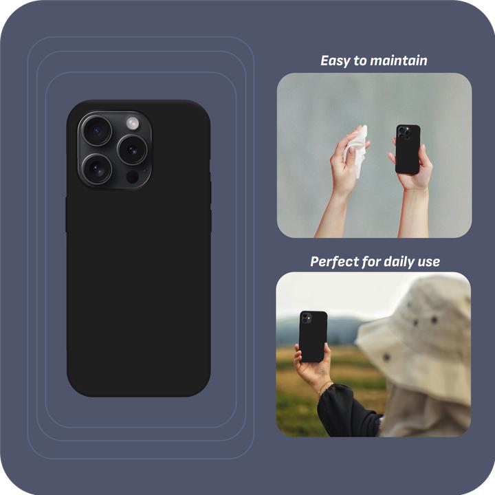 Produktbild Cazy Silikon Hülle Kompatibel mit iPhone 15 Pro - Soft TPU Schutz - (Apple iPhone 15 Pro)