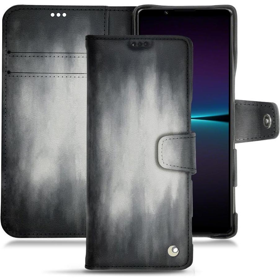 Thumbnail - Noreve Lederschutzhülle Wallet (Sony Xperia 1 IV), Smartphone Hülle, Grau