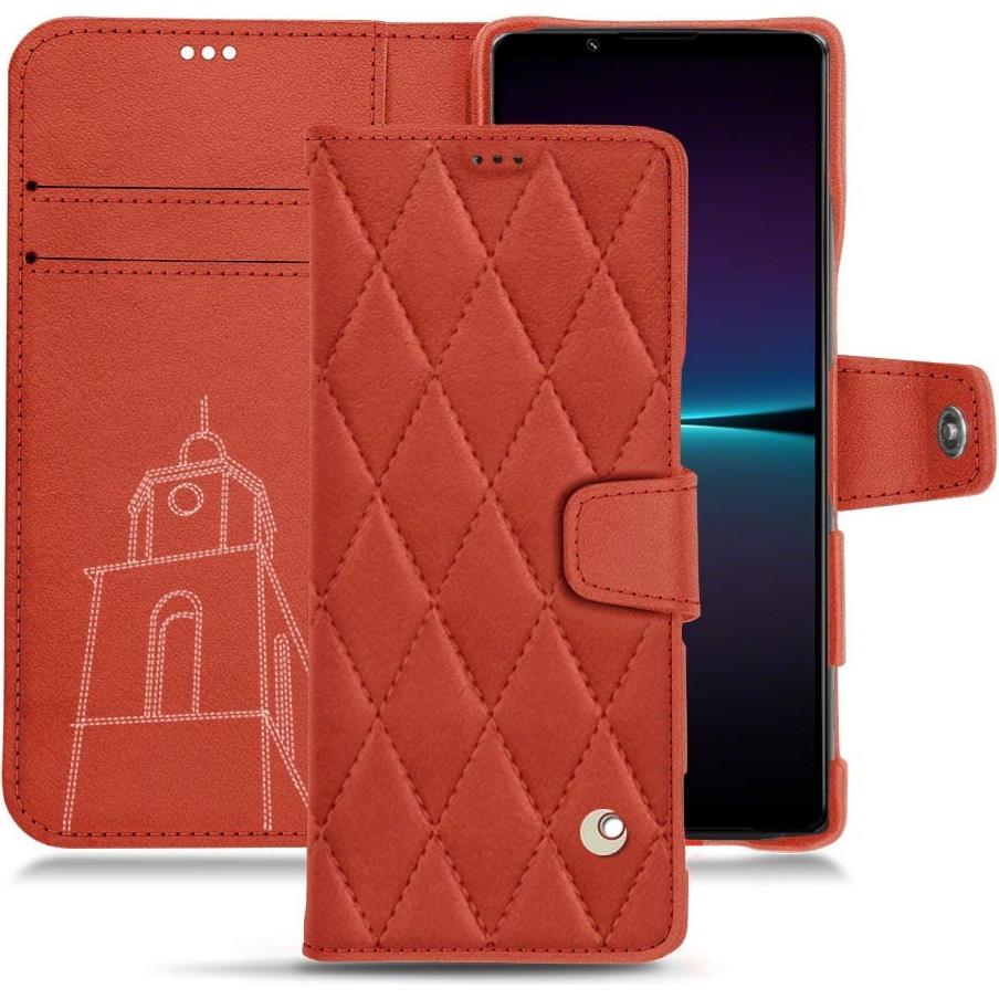 Thumbnail - Noreve Lederschutzhülle Wallet (Sony Xperia 1 IV), Smartphone Hülle, Orange