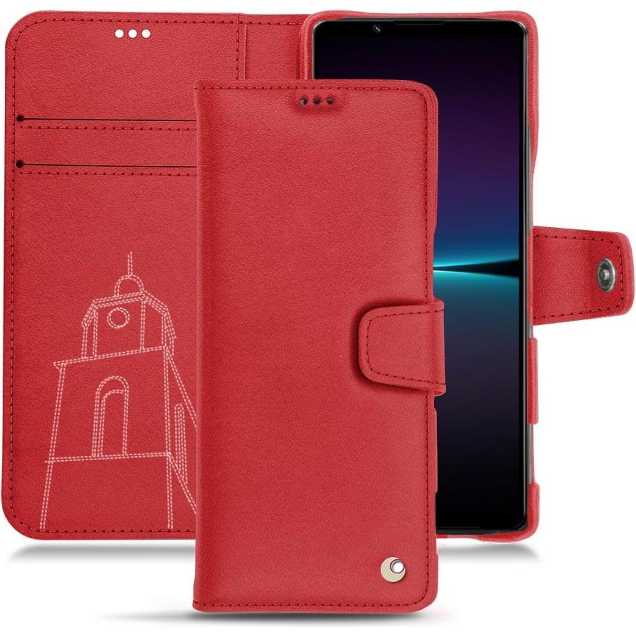 Thumbnail - Noreve Lederschutzhülle Wallet (Sony Xperia 1 IV), Smartphone Hülle, Rot