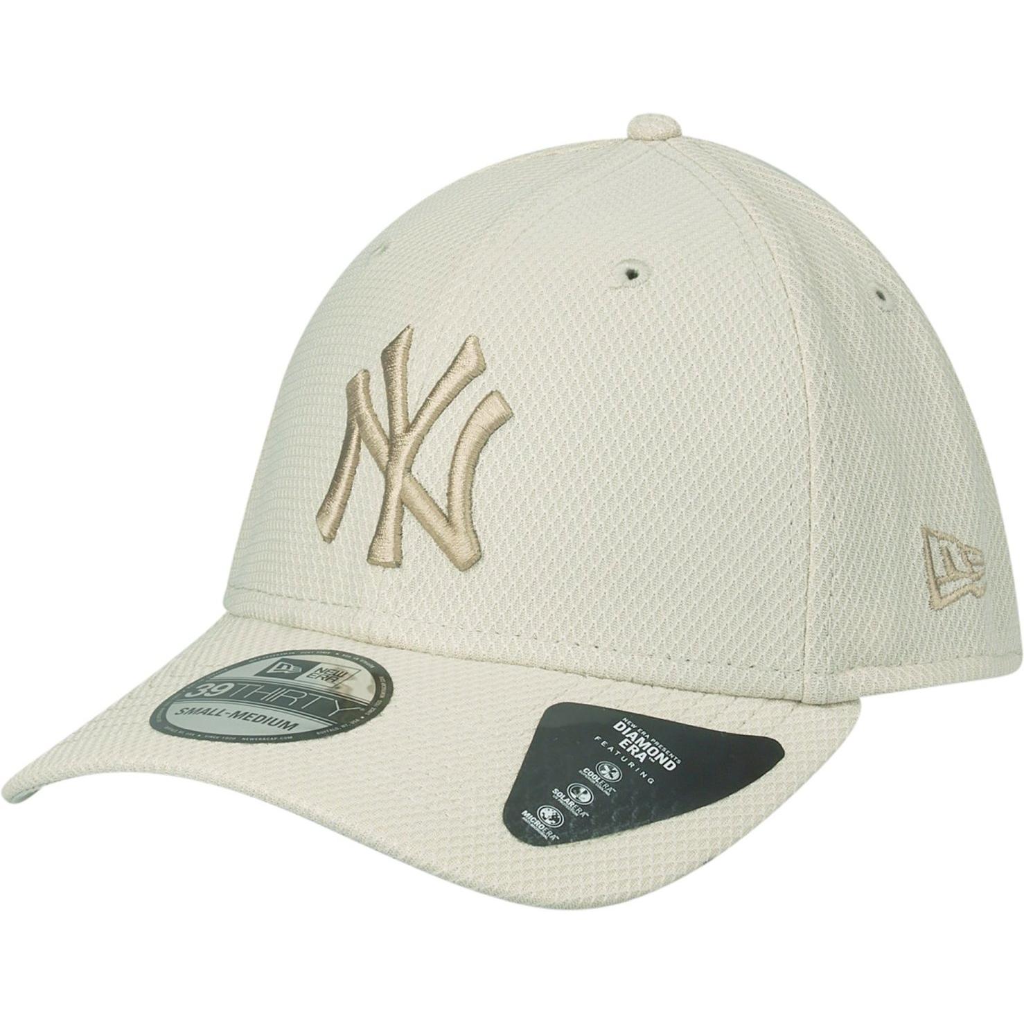 New Era, Herren, Cap, 39Thirty Diamond Cap - New York Yankees stone - L/XL, Beige, (L)