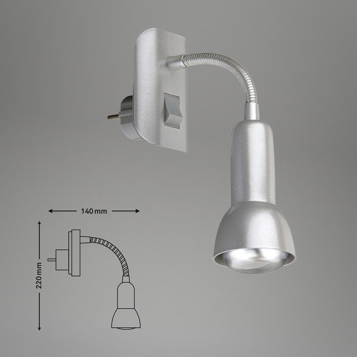Produktbild Briloner Steckerleuchte, titanfarbig, 1xE14/25W (E14)