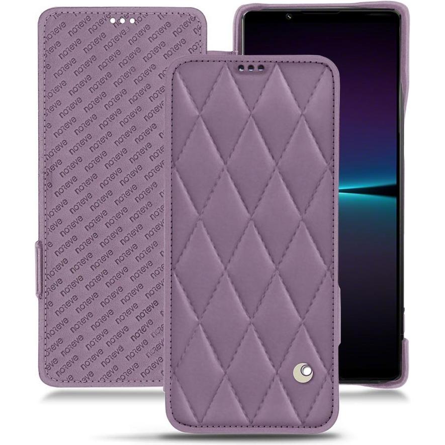 Noreve Lederschutzhülle horizontal (Sony Xperia 1 IV), Smartphone Hülle, Violett