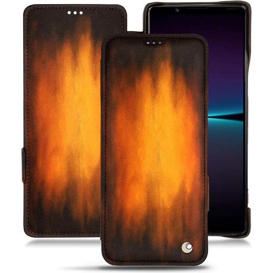 Thumbnail - Noreve Lederschutzhülle horizontal (Sony Xperia 1 IV), Smartphone Hülle, Violett