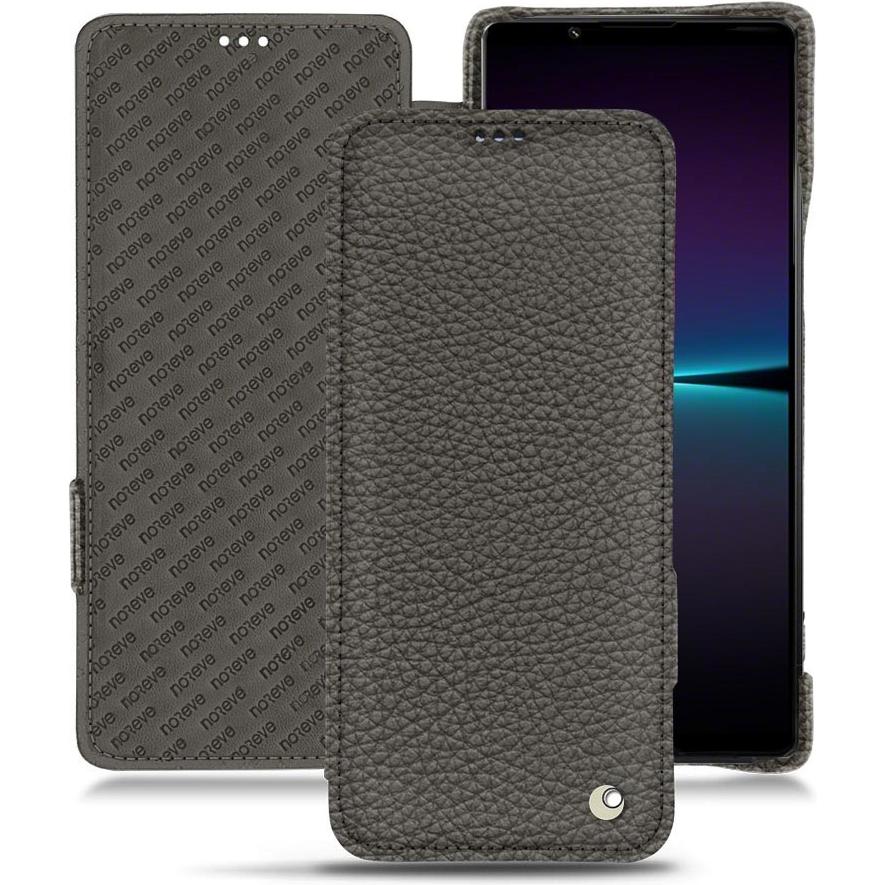 Thumbnail - Noreve Lederschutzhülle horizontal (Sony Xperia 1 IV), Smartphone Hülle, Grau