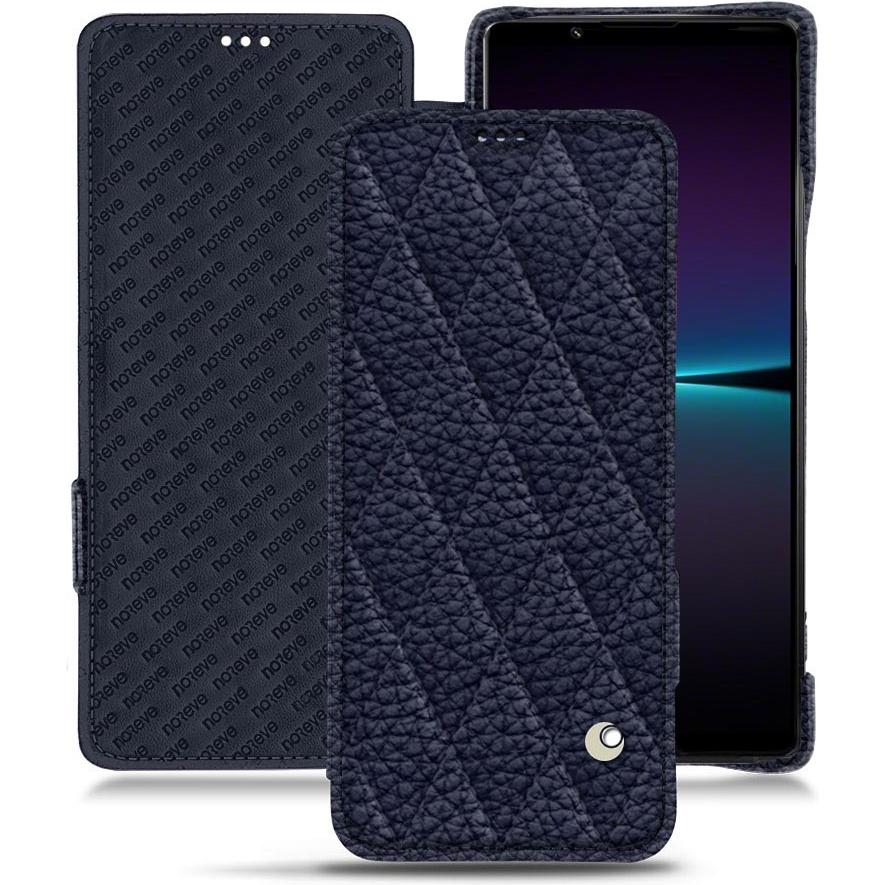 Noreve Lederschutzhülle horizontal (Sony Xperia 1 IV), Smartphone Hülle, Violett