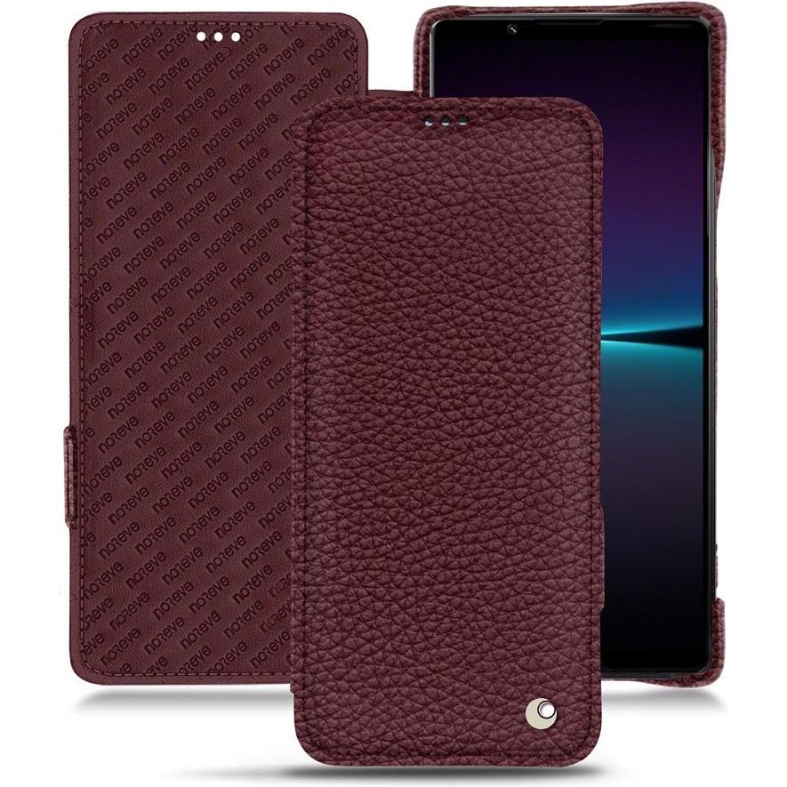 Noreve Lederschutzhülle horizontal (Sony Xperia 1 IV), Smartphone Hülle, Violett