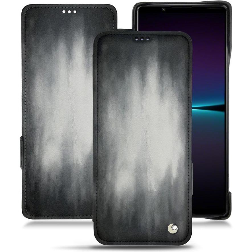 Thumbnail - Noreve Lederschutzhülle horizontal (Sony Xperia 1 IV), Smartphone Hülle, Grau