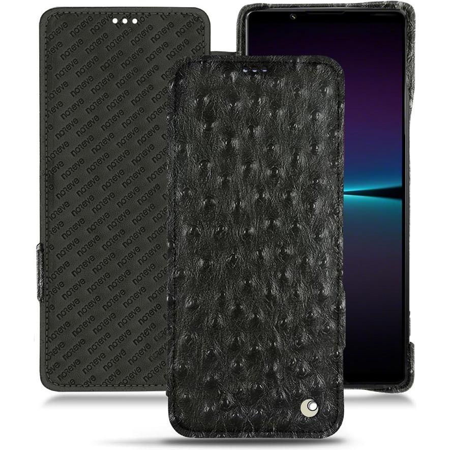 Thumbnail - Noreve Lederschutzhülle horizontal (Sony Xperia 1 IV), Smartphone Hülle, Schwarz