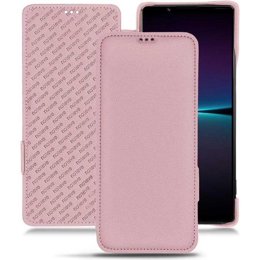Noreve Lederschutzhülle horizontal (Sony Xperia 1 IV), Smartphone Hülle, Rosa
