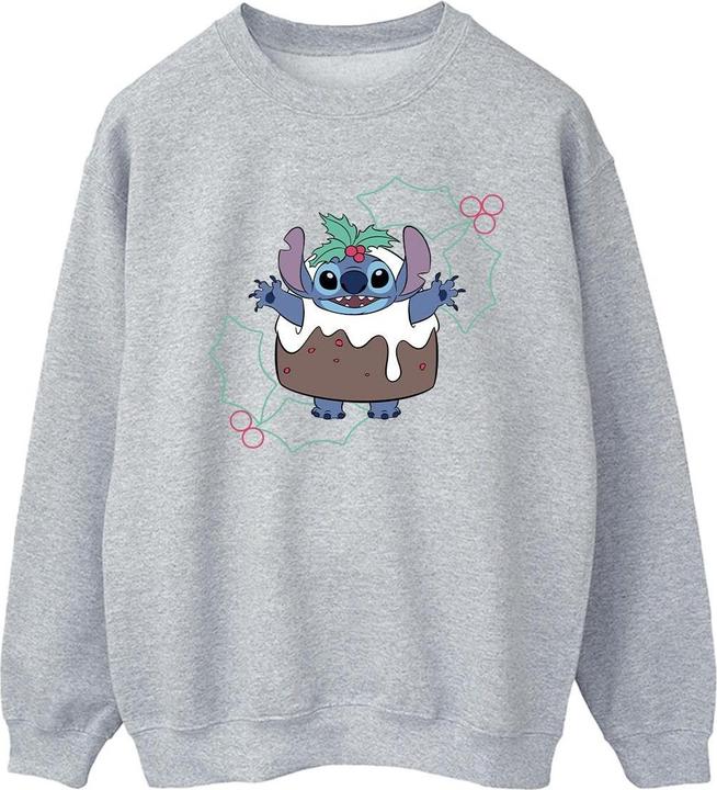 Actual product image Disney Mens Lilo & Stitch Pudding Holly Sweatshirt (4XL)