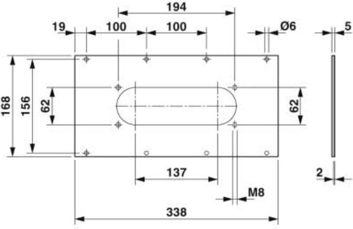 Produktbild Phoenix Contact 1415245 Bodenplatte Edelstahl, NBR Silber-Grau