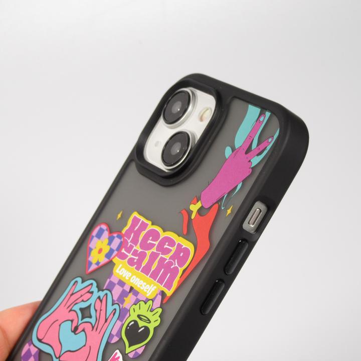 Produktbild PhoneLook Hülle Gummi Blur Keep Calm transparent (Apple iPhone 15)