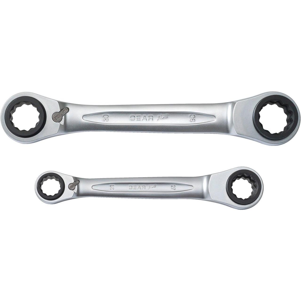 Thumbnail - KS Tools, Schraubenschlüssel, 4 in 1 GEARplus umschaltbar Doppel-Ratschenringschlüssel-Satz (30 mm, 22 mm, 24 mm, 21 mm,...