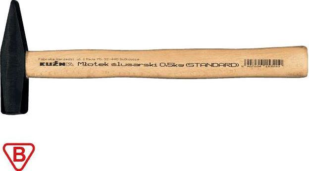Actual product image Kuźnia Sułkowice locksmith's hammer with wooden handle 300g 300mm (1-411-07-611) (370 g)