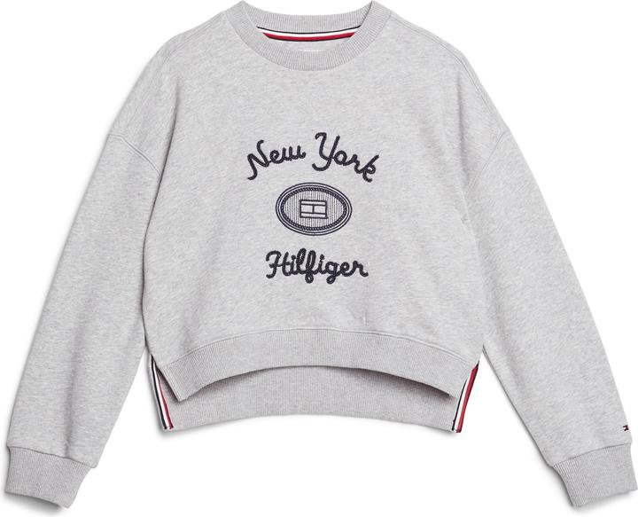 Tommy Hilfiger Kids NY Geborduurde Sweater - Girls - Grijs - 10 jaar (140)