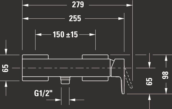 Produktbild Duravit Manhattan Einhebel-Brausemischer Aufputz, Verbraucher 1, MH4230000