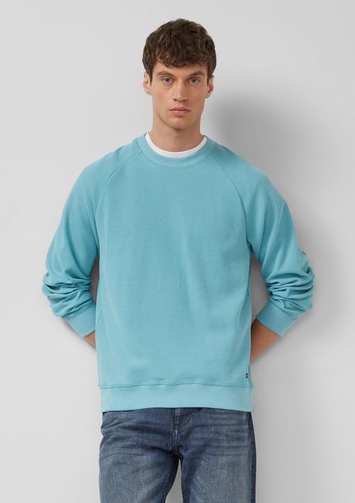 Produktbild s.Oliver Sweatshirt Strukturiertes Raglan-Sweatshirt aus reiner Baumwolle (M)
