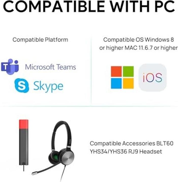 Produktbild Yealink MP45 - Teams Edition IP phone - Black - Wired handset