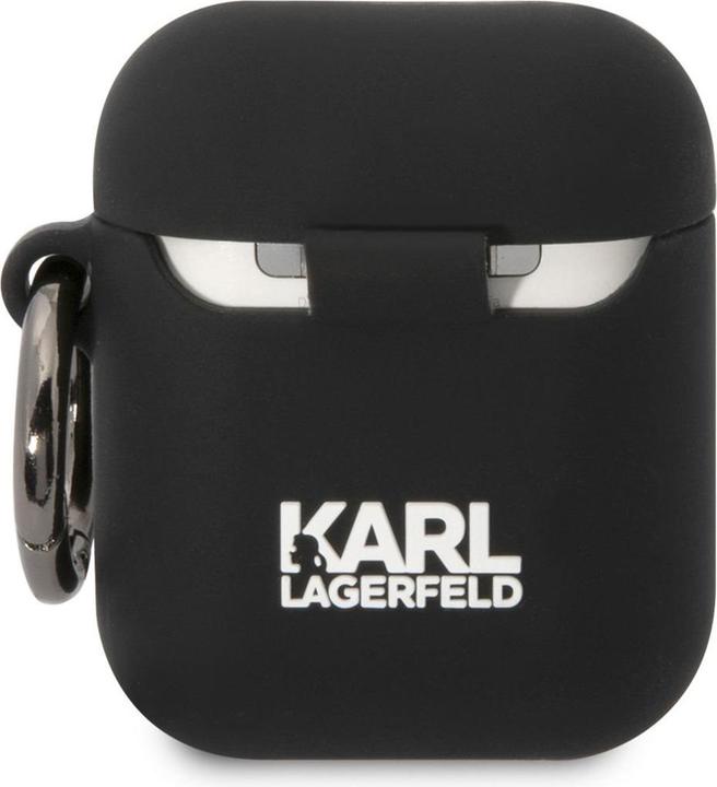 Image du produit Karl Lagerfeld KLA2RUNIKK AirPods 1/2 cover black/black Silicone Karl Head 3D (Couvercle de l'étui de chargement)