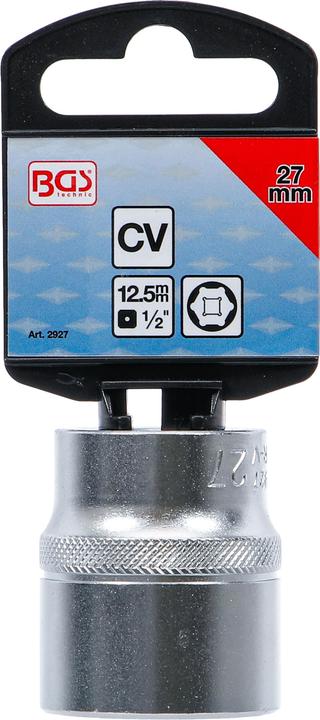 Produktbild BGS Steckschlüssel-Einsatz Sechskant | Antrieb Innenvierkant 12,5 mm (1/2") | SW 27 mm (27 mm)