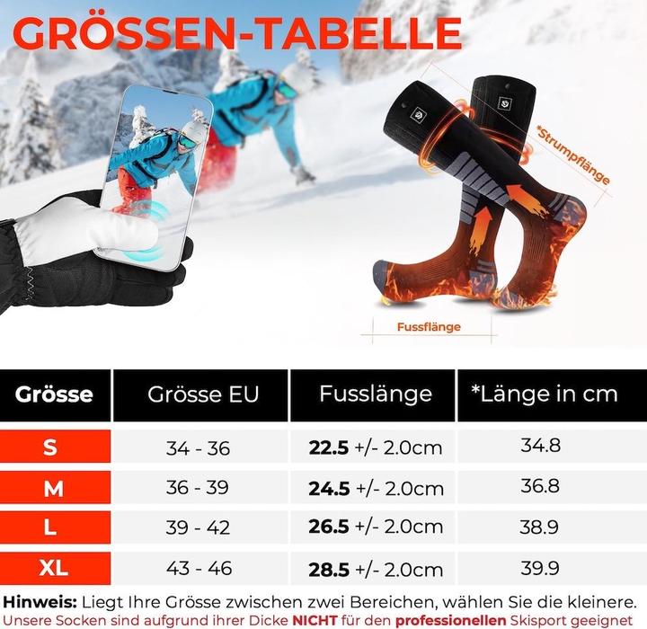 Actual product image Kiwikā Heizsocken warme Füsse (23 - 26, 27 - 30)