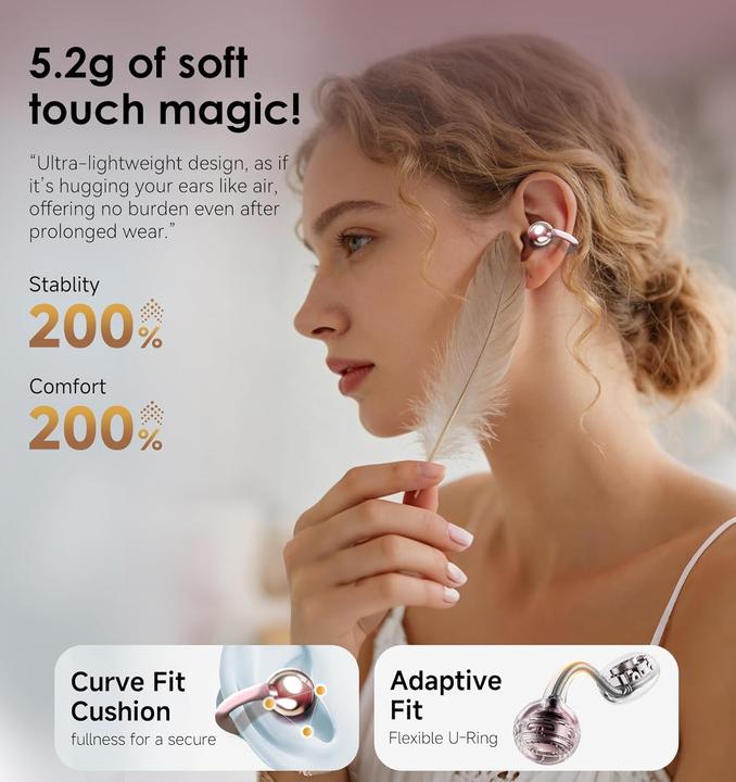 Image du produit King Lucky Open-Ear-Kopfhörer (ANC, 50 h, Sans fil)