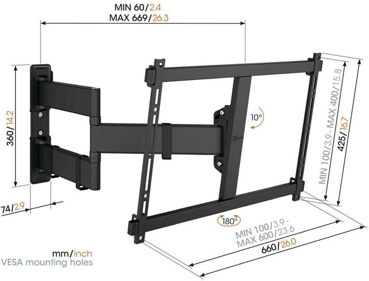 Produktbild Vogels TVM 3845 (Wand, 55 kg, 55" - 100")