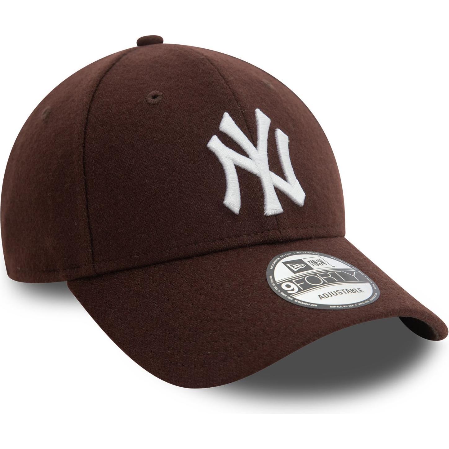 New Era, Herren, Cap, 9Forty Snapback Cap - MELTON New York Yankees braun, Braun, (One Size)