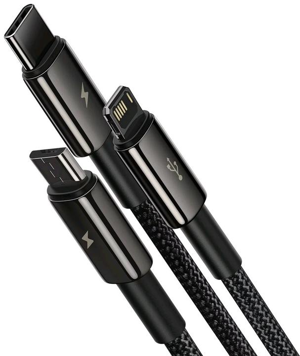 Image du produit Baseus USB A – USB C, Lightning, USB Micro B (1.50 m, USB 2.0, 66 W)