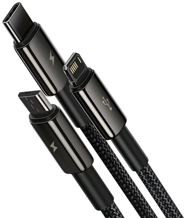 Actual product image Baseus USB A – USB C, Lightning, USB Micro B (1.50 m, USB 2.0)