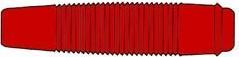 Produktbild Hirschmann ISOLIERTE, BIEGSAME KUPPLUNG FÜR 4 mm-STECKER - ROT (KUN 30)