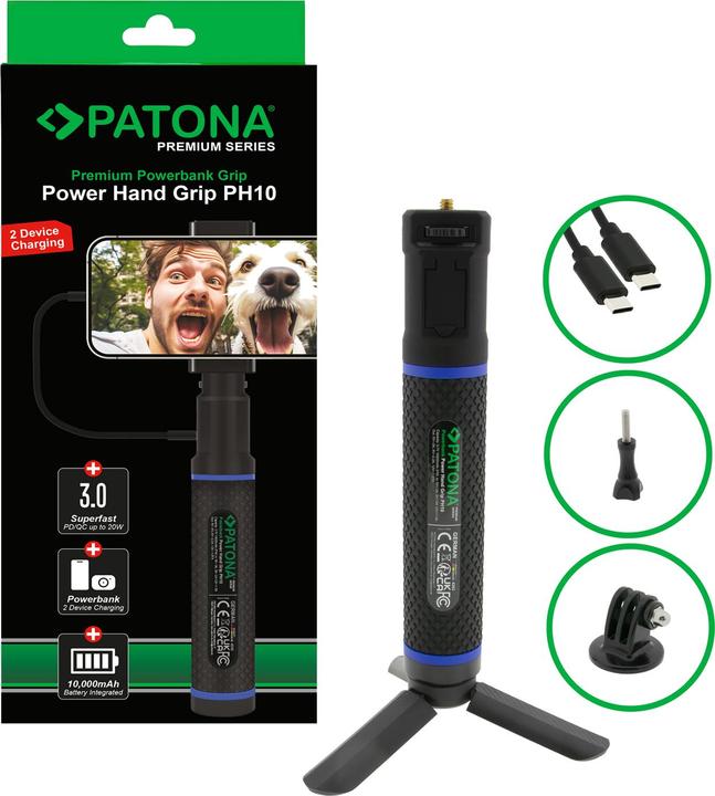 Produktbild Patona Premium Powerbank Hand Grip PH10