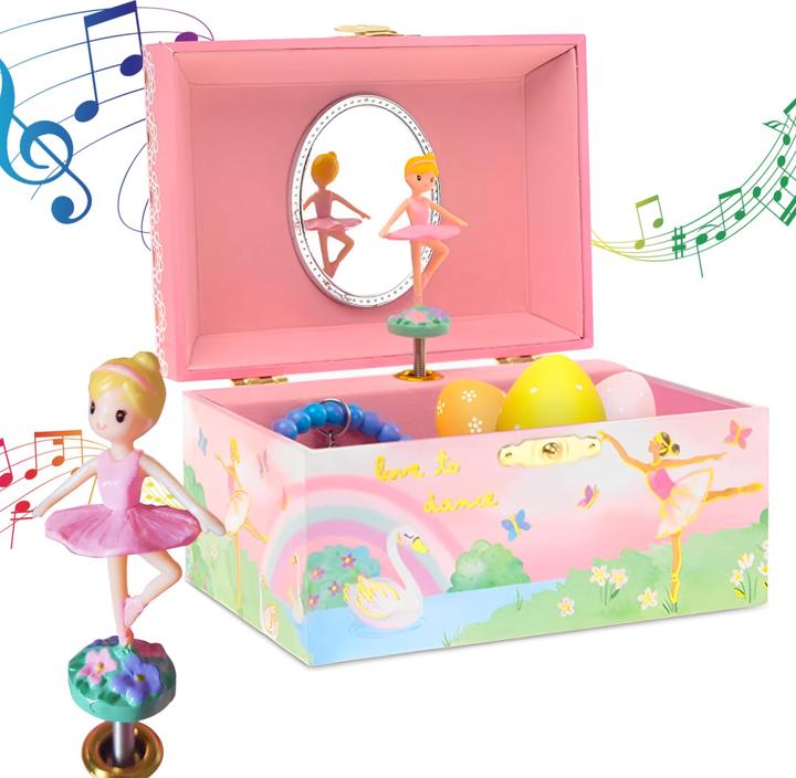 Only-Bags.Store Schmuckkästchen mit sich drehender Ballerina Spieluhr Ballerina