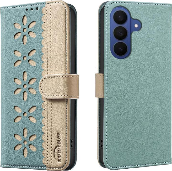 Produktbild Binfen Color Galaxy A37 - BINFEN Ledertasche Floral (Samsung Galaxy A37)