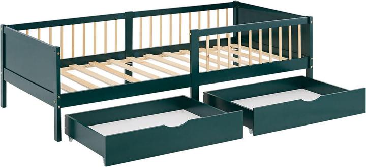 Image du produit Homestyle4u Kinderbett mit 2 Bettkästen & Lattenrost (90 x 200 cm)
