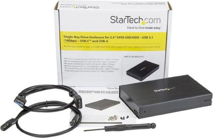 Image du produit StarTech BOÎTIER SATA 2.5" - USB-C, A (2.5")