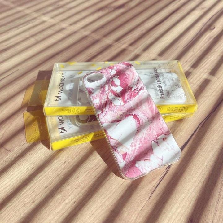 Actual product image Wozinsky Marble TPU cover gel marble for Samsung Galaxy S22 Ultra black (Samsung Galaxy S22 Ultra)