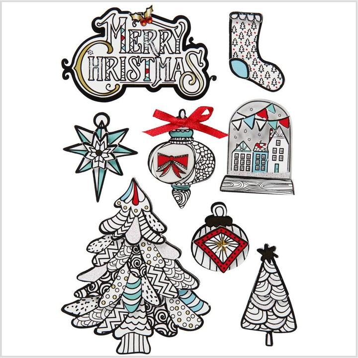 Image du produit Creativ Company Sticker3D de Noël (8 Autocollants)
