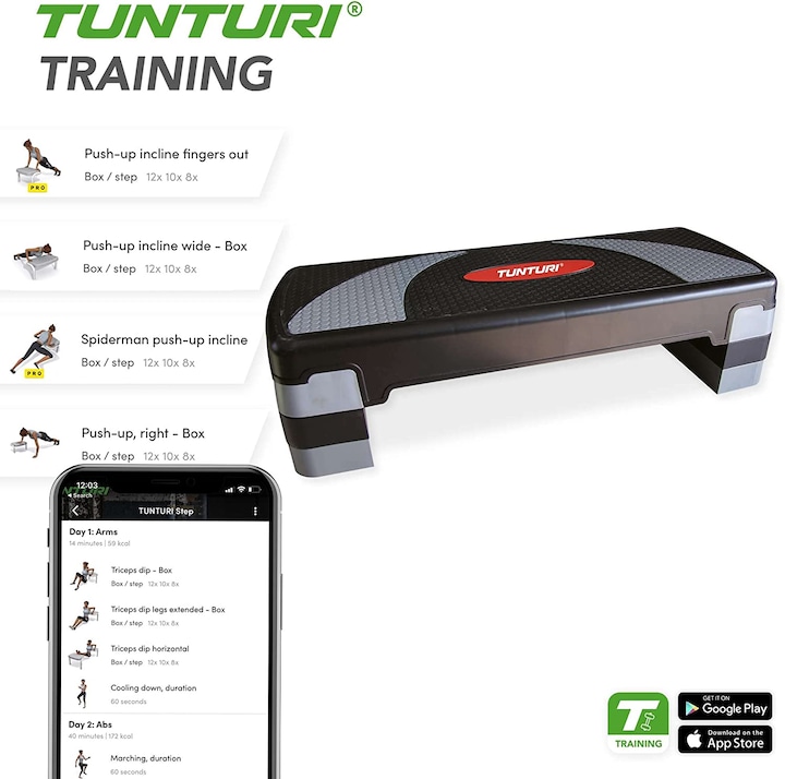 Actual product image Tunturi Aerobic Step Up Board Compact Stepper