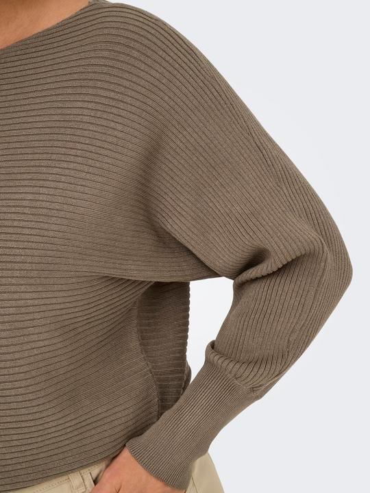 Immagine prodotto Only Maglia con scollo a barchetta Polsini a coste Pullover Maglione in maglia (S)