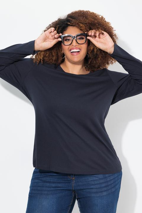 Produktbild Ulla Popken Shirt, Slim, Rundhalsausschnitt, Langarm (58)