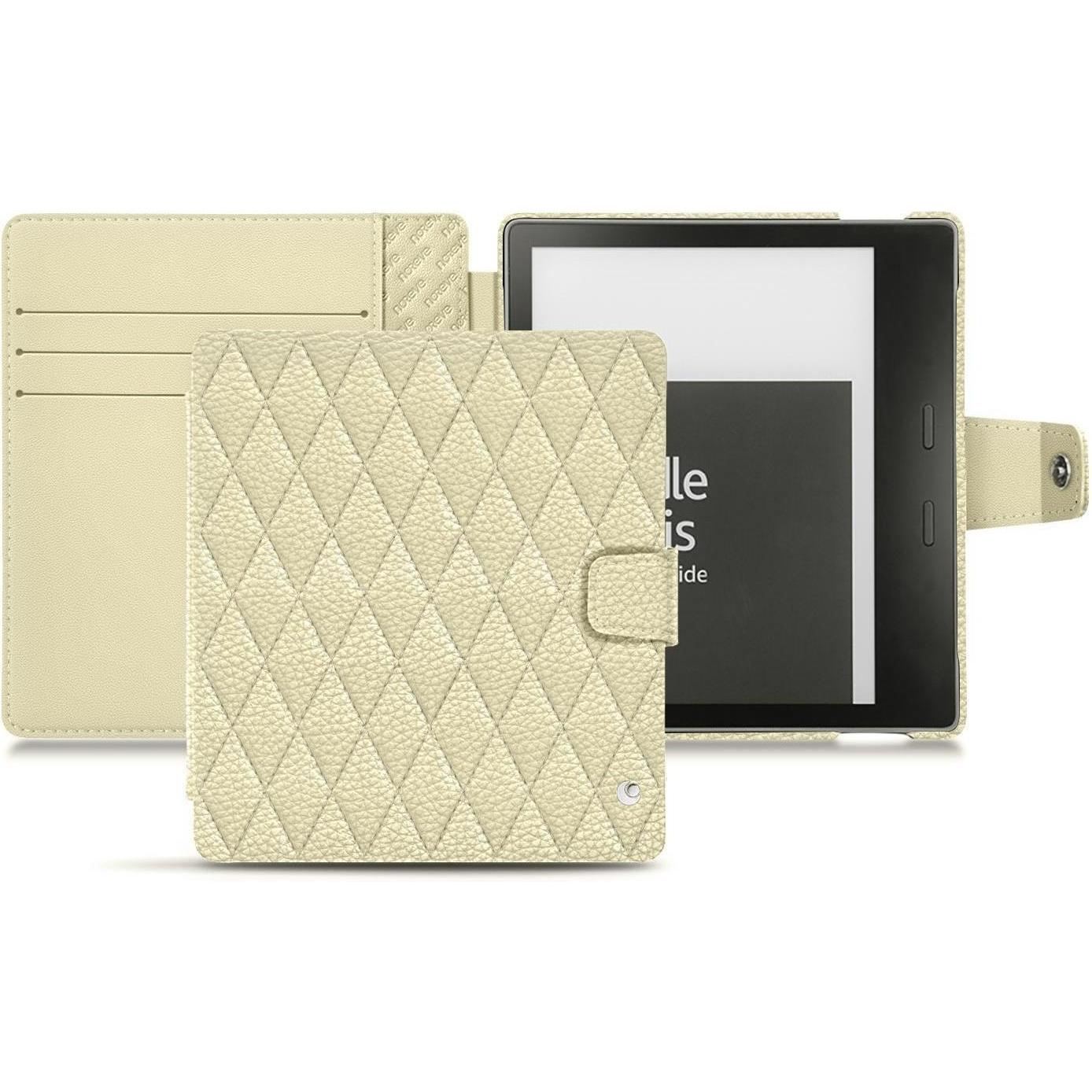 Noreve Lederschutzhülle Wallet (Kindle Oasis (2019)), eReader Zubehör, Weiss