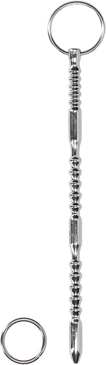 Doc Johnson Urethral Sounding - Metal Ribbed Dilator With Ring