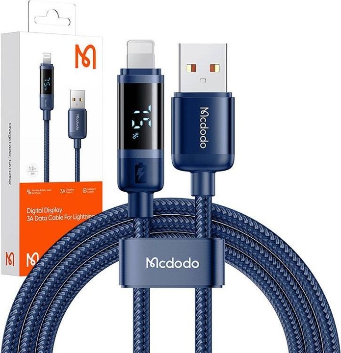 Actual product image Mcdodo CA-5001 USB-A to Lightning cable, 100W, 1.2m (blue) (1.20 m)