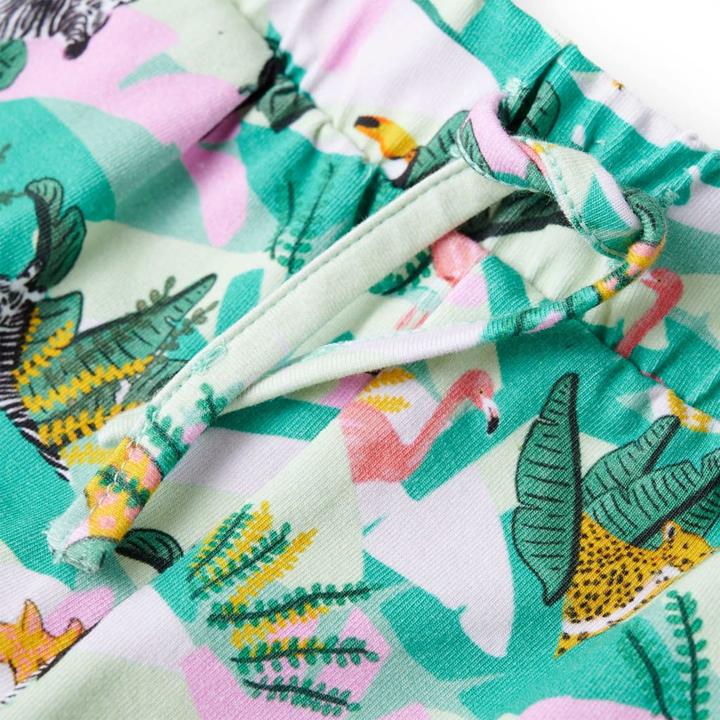 Actual product image vidaXL Children's shorts with drawstring Light mint green 128.Material (128)